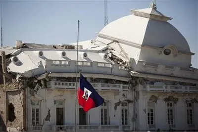 Image du Palais présidentiel à Port-au-Prince détruit