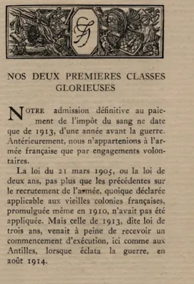 Extrait du livre d'or du Contingent de la Guyane française