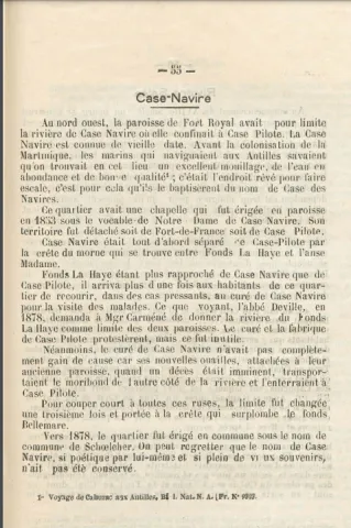 Origine des paroisses et des quartiers de la Martinique