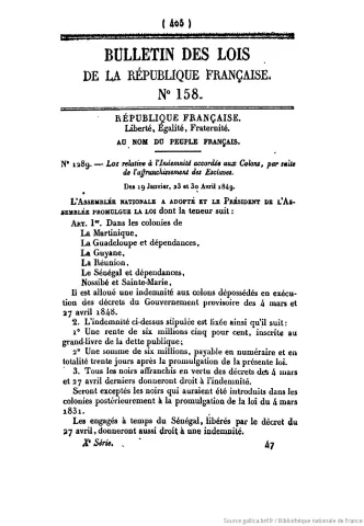 Extrait de Bulletin des lois de la République française p.47