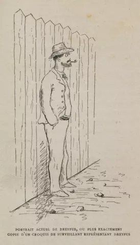 Portrait dessiné du capitaine Alfred Dreyfus durant sa détention sur l'Ile du Diable