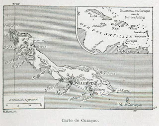 Carte de Curaçao extraite de : Voyage aux trois Guyanes et aux Antilles