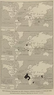 Carte des colonies françaises