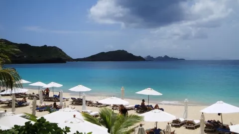 Photographie représentant une plage de Saint-Barthélémy